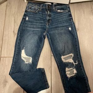 Súper high rise mom Jean ankle